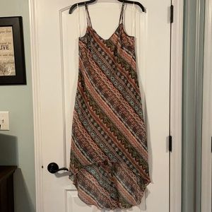 Patterned high low dress